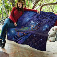 Takahe New Zealand Personalised Quilt Harakeke Silver Fern Maori Pattern LT22 - Polynesian Pride