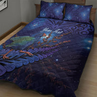 Takahe New Zealand Personalised Quilt Bed Set Harakeke Silver Fern Maori Pattern