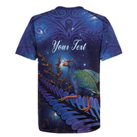 Takahe New Zealand Personalised Rugby Jersey Harakeke Silver Fern Maori Pattern LT22 - Polynesian Pride