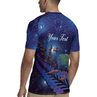 Takahe New Zealand Personalised Rugby Jersey Harakeke Silver Fern Maori Pattern LT22 - Polynesian Pride