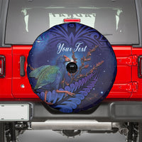 Takahe New Zealand Personalised Spare Tire Cover Harakeke Silver Fern Maori Pattern LT22 - Polynesian Pride
