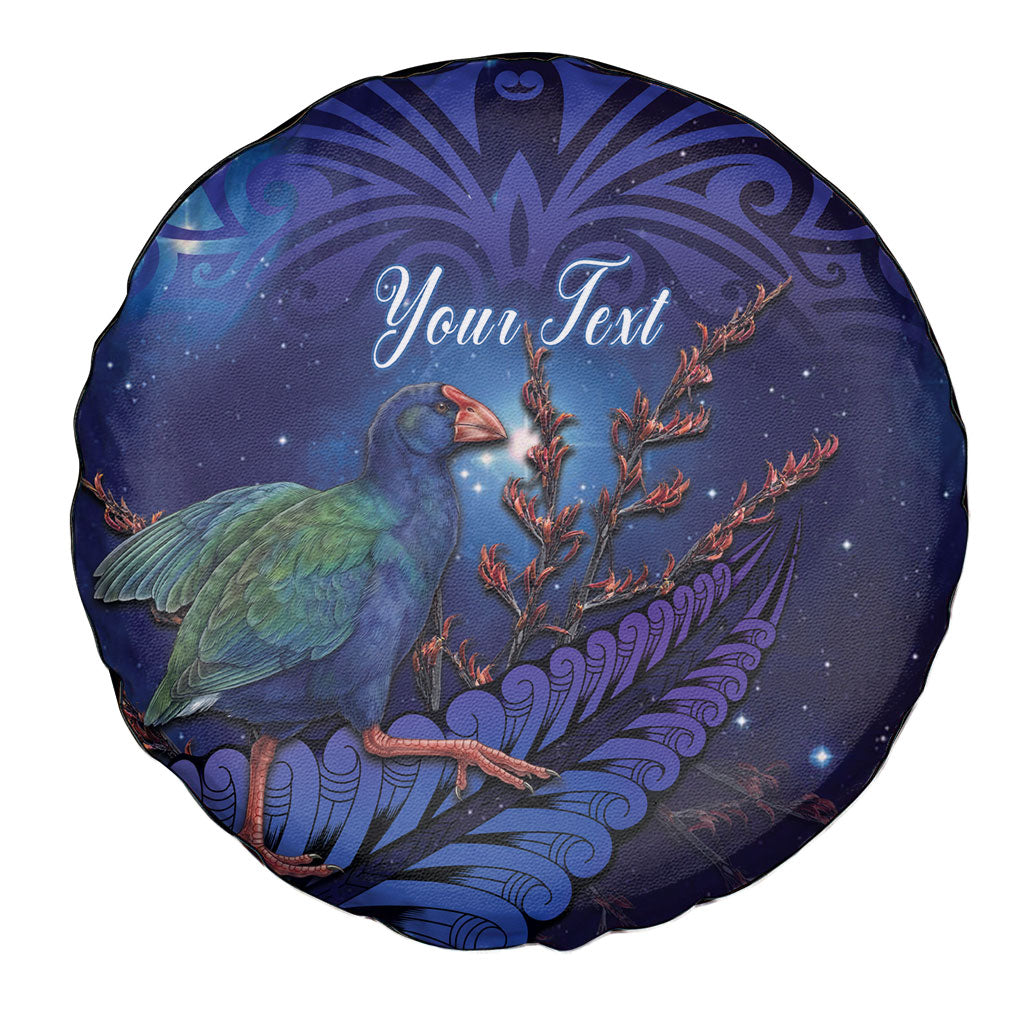 Takahe New Zealand Personalised Spare Tire Cover Harakeke Silver Fern Maori Pattern LT22 - Polynesian Pride