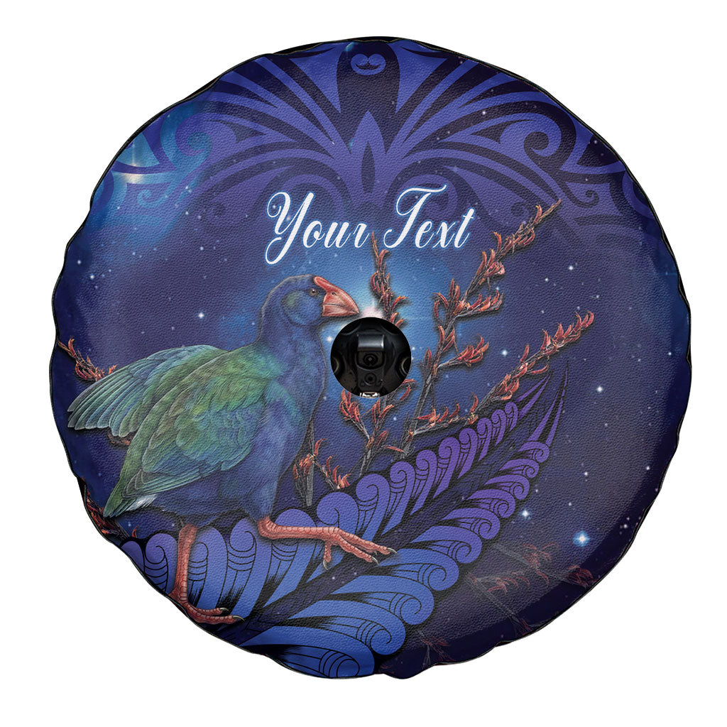 Takahe New Zealand Personalised Spare Tire Cover Harakeke Silver Fern Maori Pattern LT22 - Polynesian Pride