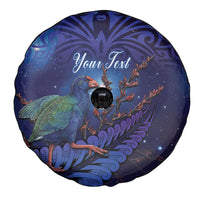 Takahe New Zealand Personalised Spare Tire Cover Harakeke Silver Fern Maori Pattern LT22 - Polynesian Pride