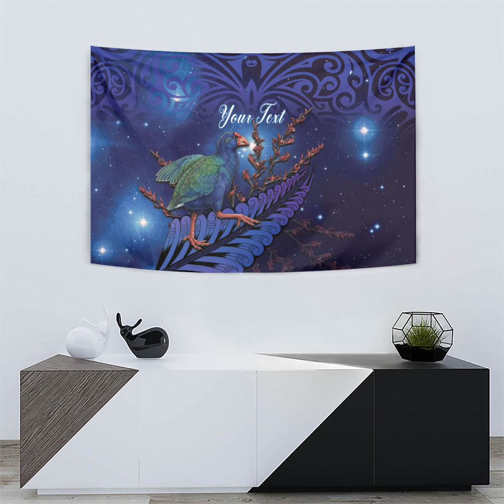 Takahe New Zealand Personalised Tapestry Harakeke Silver Fern Maori Pattern LT22 - Polynesian Pride