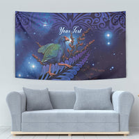 Takahe New Zealand Personalised Tapestry Harakeke Silver Fern Maori Pattern LT22 - Polynesian Pride