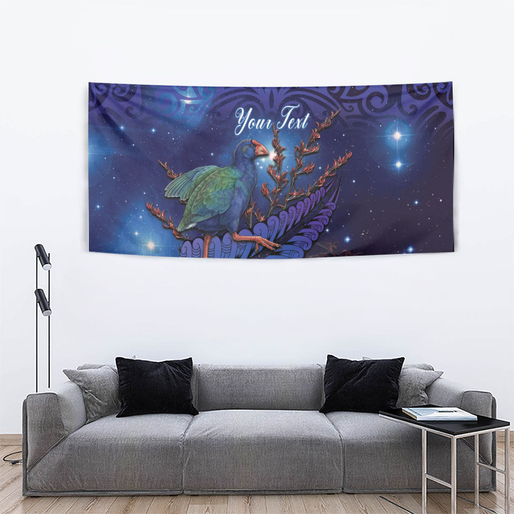 Takahe New Zealand Personalised Tapestry Harakeke Silver Fern Maori Pattern LT22 - Polynesian Pride