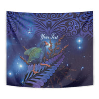 Takahe New Zealand Personalised Tapestry Harakeke Silver Fern Maori Pattern LT22 - Polynesian Pride