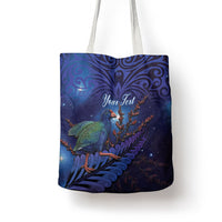 Takahe New Zealand Personalised Tote Bag Harakeke Silver Fern Maori Pattern LT22 - Polynesian Pride