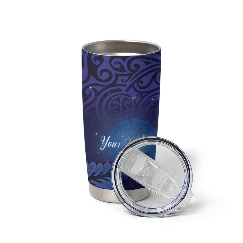 Takahe New Zealand Personalised Tumbler Cup Harakeke Silver Fern Maori Pattern LT22 - Polynesian Pride