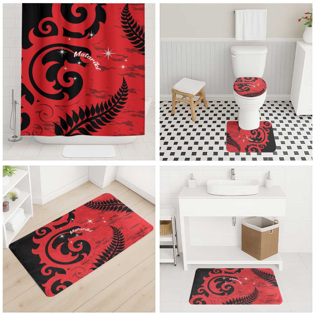 New Zealand Matariki Bathroom Set Maori New Year Koru Pattern LT22 - Polynesian Pride