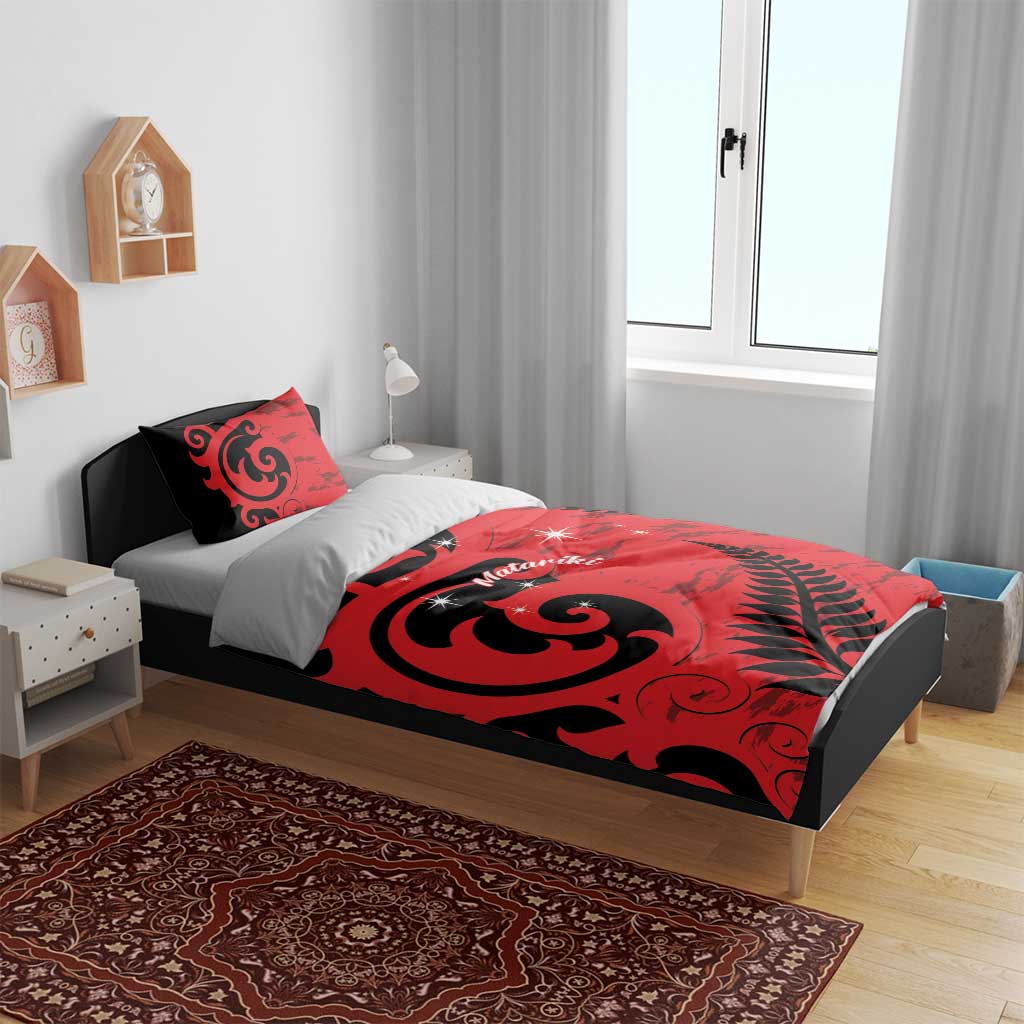 New Zealand Matariki Bedding Set Maori New Year Koru Pattern LT22 - Polynesian Pride