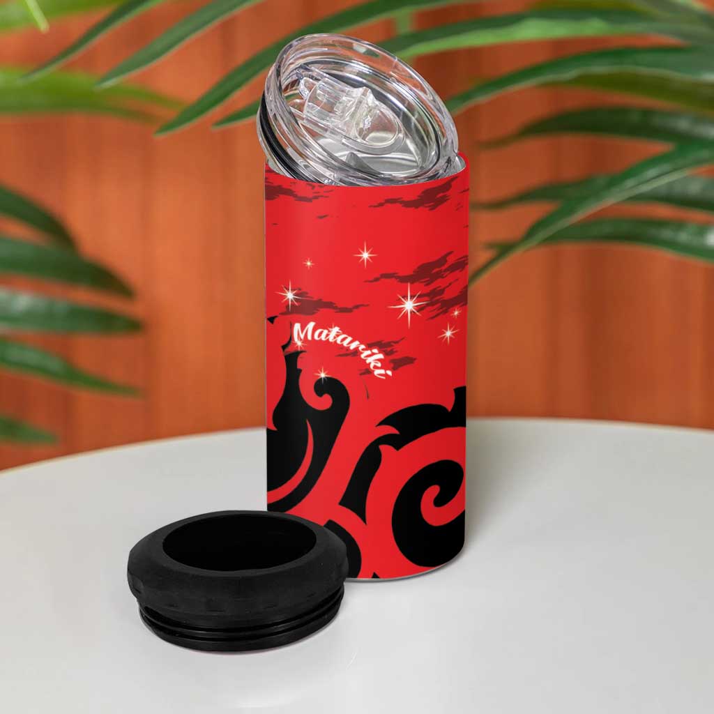 New Zealand Matariki 4 in 1 Can Cooler Tumbler Maori New Year Koru Pattern LT22 - Polynesian Pride