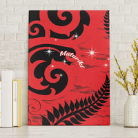New Zealand Matariki Canvas Wall Art Maori New Year Koru Pattern LT22 Without Frame Red - Polynesian Pride