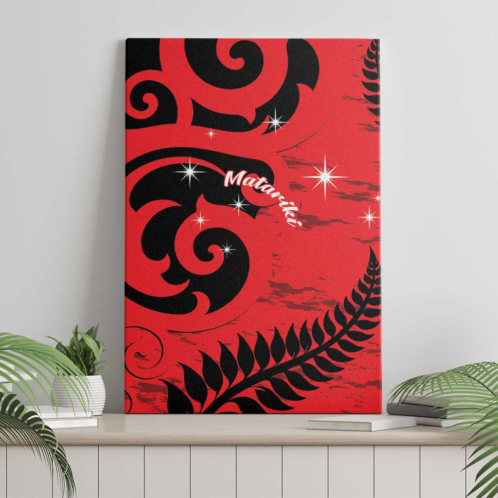 New Zealand Matariki Canvas Wall Art Maori New Year Koru Pattern LT22 - Polynesian Pride