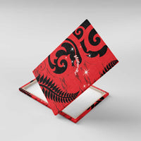 New Zealand Matariki Canvas Wall Art Maori New Year Koru Pattern LT22 With Frame Red - Polynesian Pride