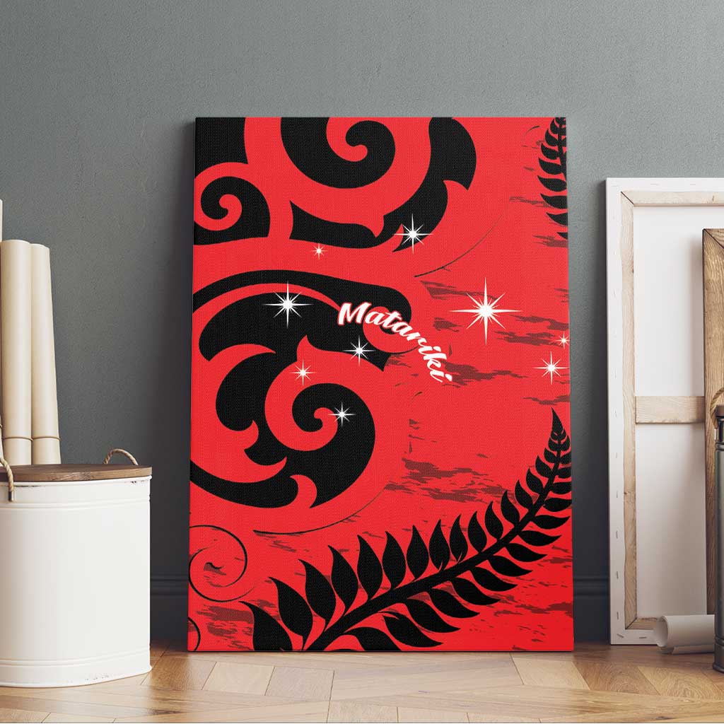 New Zealand Matariki Canvas Wall Art Maori New Year Koru Pattern LT22 - Polynesian Pride