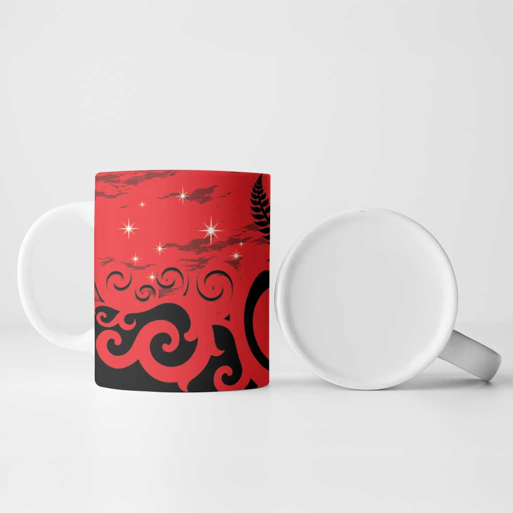 New Zealand Matariki Ceramic Mug Maori New Year Koru Pattern LT22 - Polynesian Pride