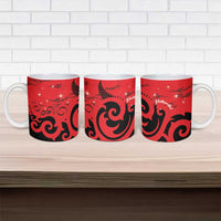 New Zealand Matariki Ceramic Mug Maori New Year Koru Pattern LT22 - Polynesian Pride