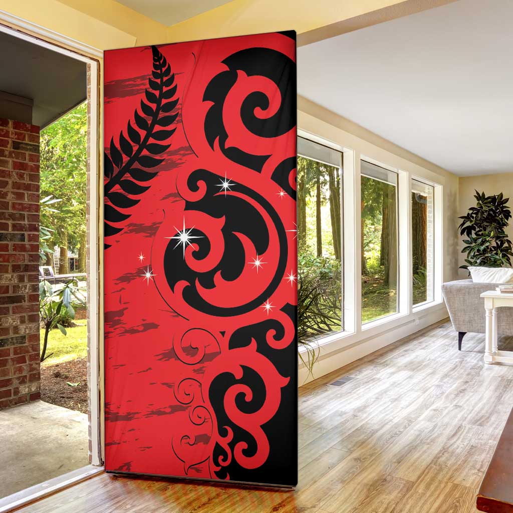 New Zealand Matariki Door Cover Maori New Year Koru Pattern LT22 - Polynesian Pride