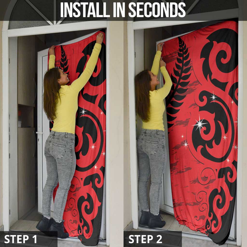New Zealand Matariki Door Cover Maori New Year Koru Pattern LT22 - Polynesian Pride