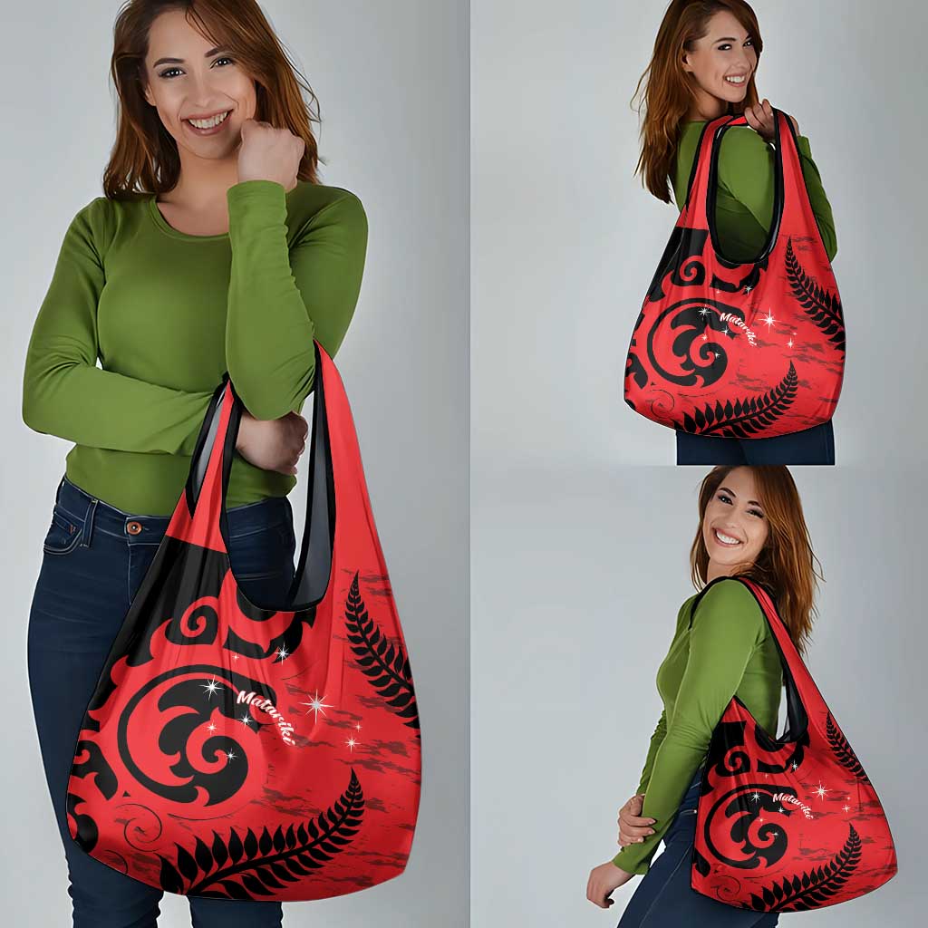 New Zealand Matariki Grocery Bag Maori New Year Koru Pattern LT22 - Polynesian Pride