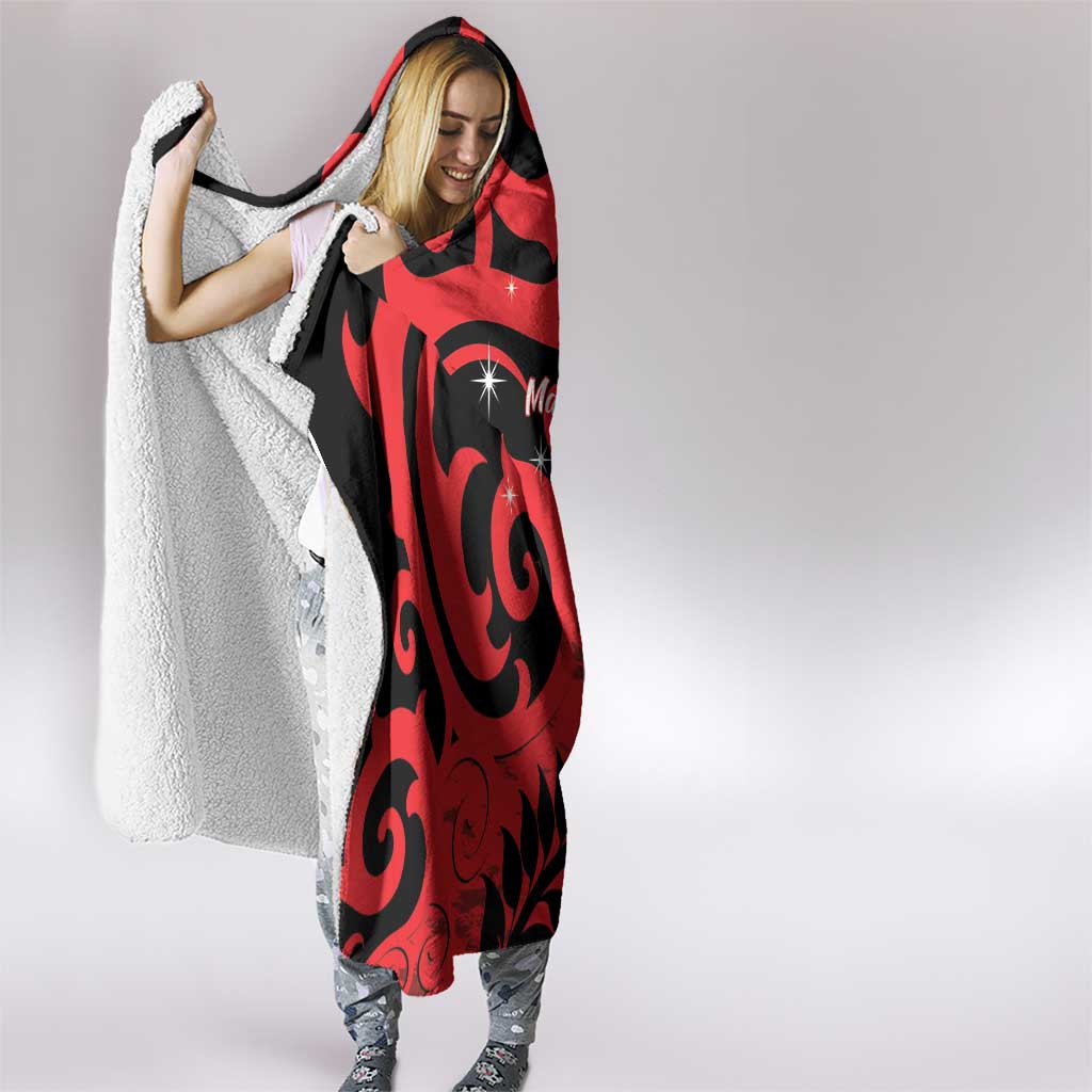 New Zealand Matariki Hooded Blanket Maori New Year Koru Pattern LT22 - Polynesian Pride