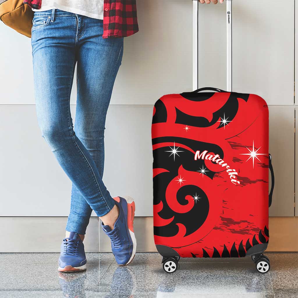 New Zealand Matariki Luggage Cover Maori New Year Koru Pattern LT22 - Polynesian Pride
