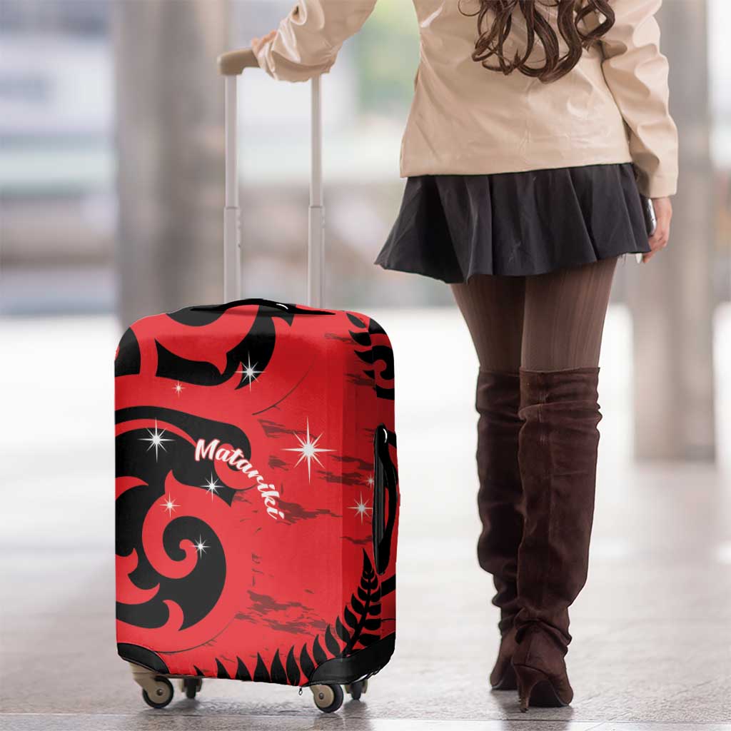 New Zealand Matariki Luggage Cover Maori New Year Koru Pattern LT22 - Polynesian Pride