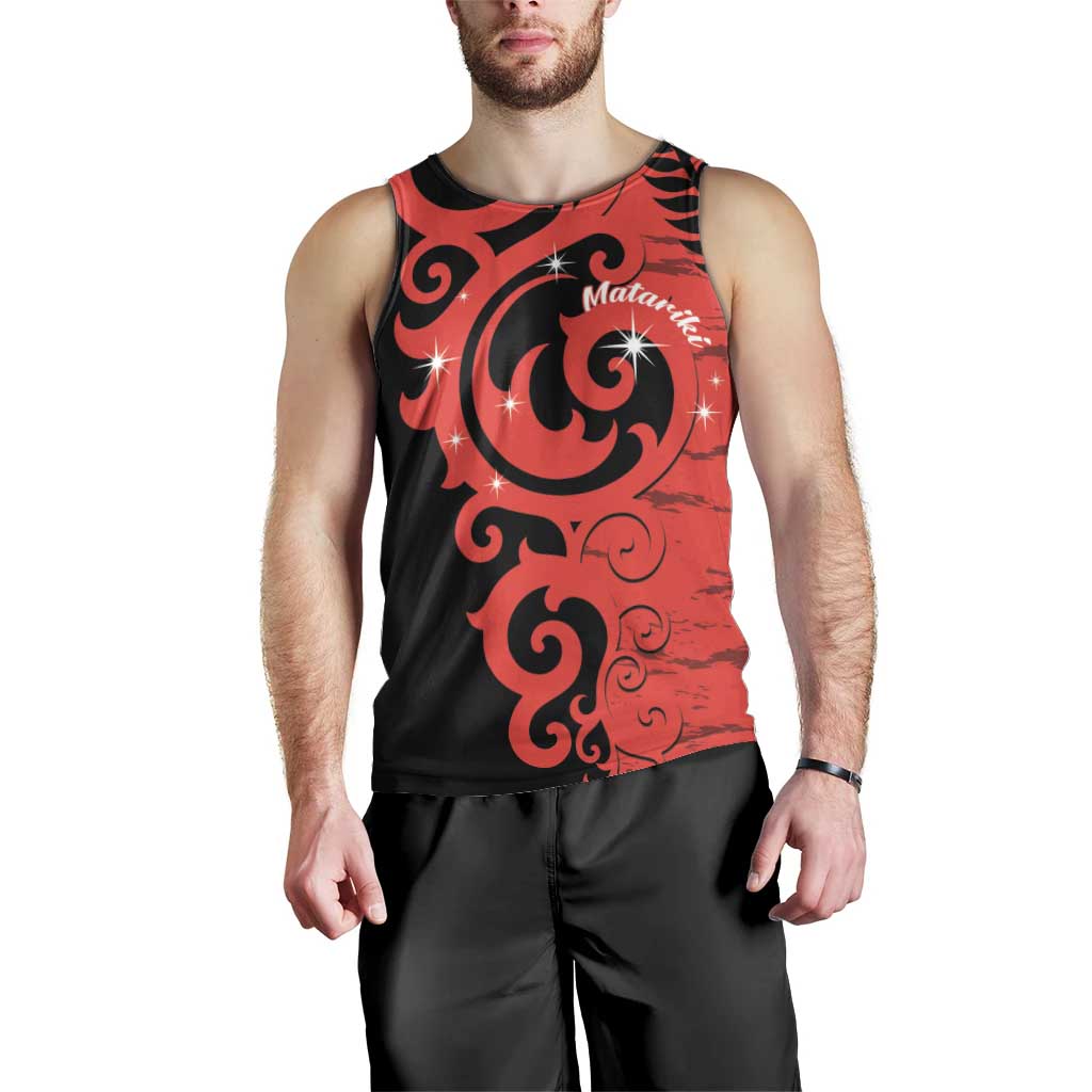 New Zealand Matariki Men Tank Top Maori New Year Koru Pattern LT22 - Polynesian Pride