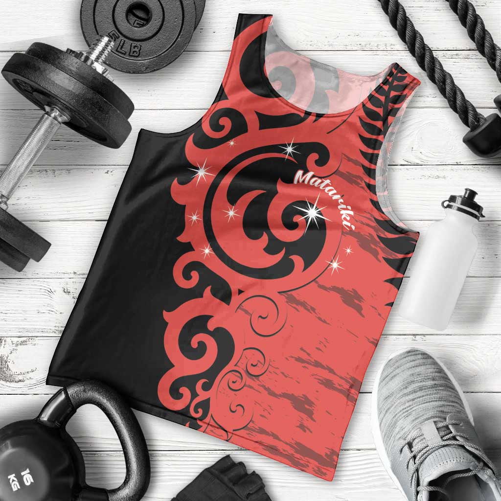 New Zealand Matariki Men Tank Top Maori New Year Koru Pattern LT22 - Polynesian Pride