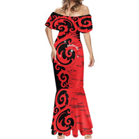 New Zealand Matariki Mermaid Dress Maori New Year Koru Pattern LT22 - Polynesian Pride