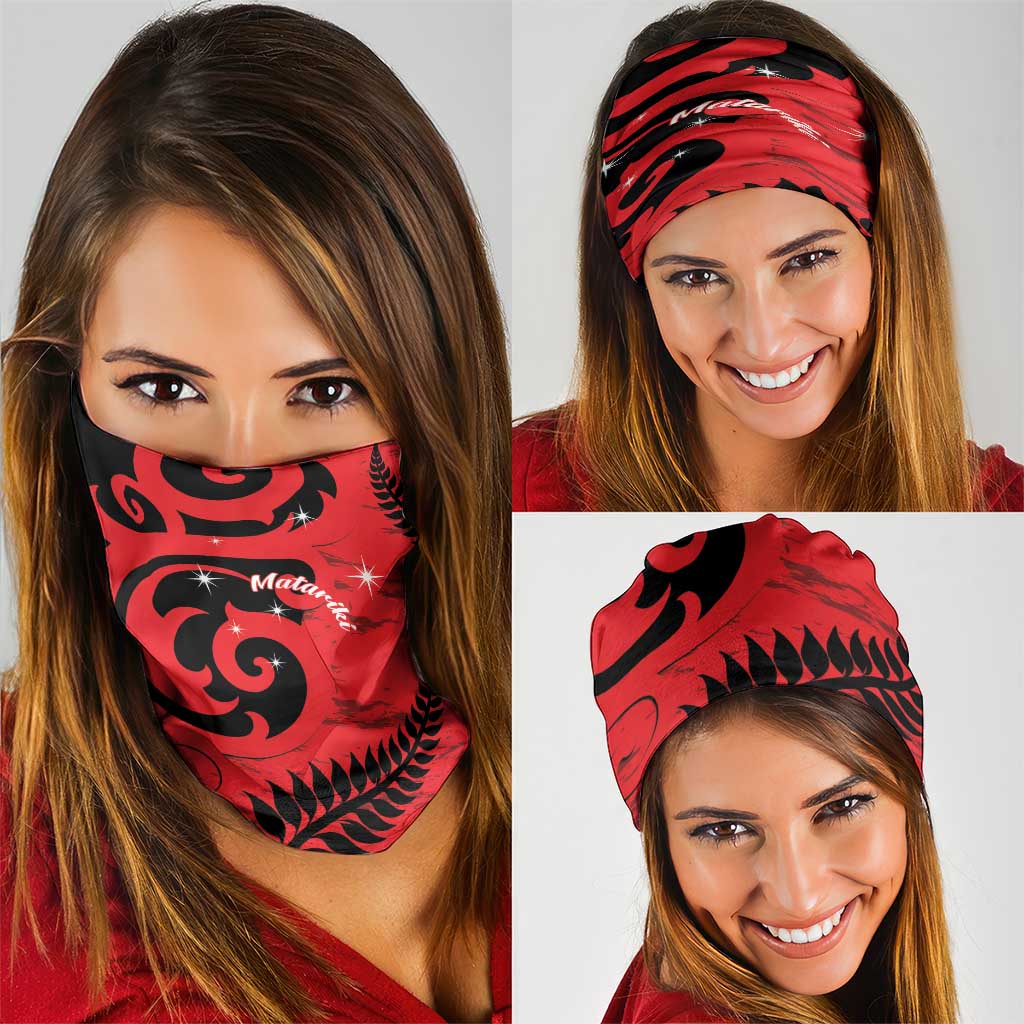 New Zealand Matariki Neck Gaiter Maori New Year Koru Pattern LT22 - Polynesian Pride