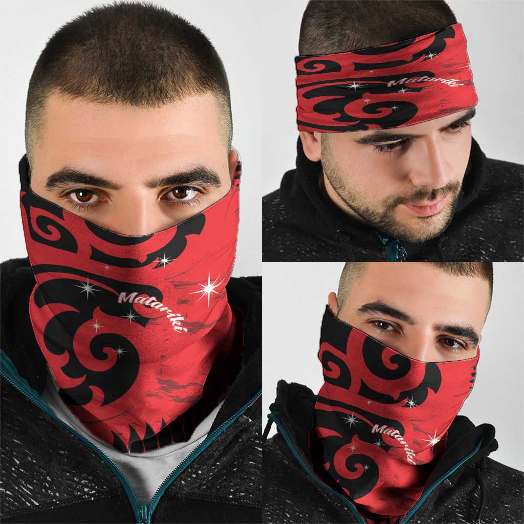 New Zealand Matariki Neck Gaiter Maori New Year Koru Pattern LT22 - Polynesian Pride