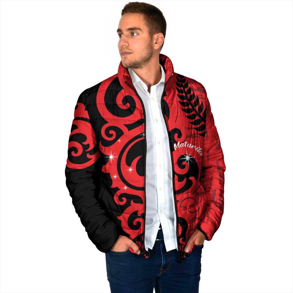 New Zealand Matariki Padded Jacket Maori New Year Koru Pattern LT22 - Polynesian Pride