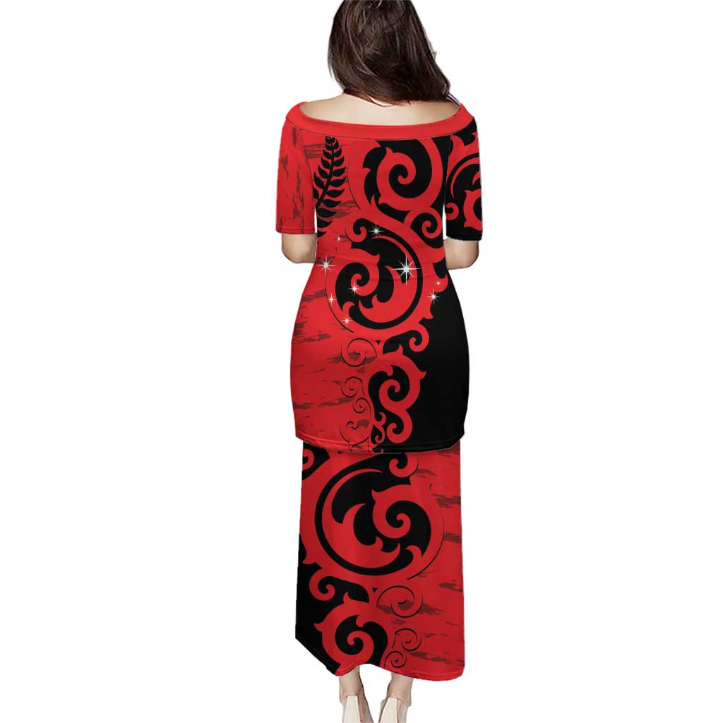 New Zealand Matariki Puletasi Maori New Year Koru Pattern LT22 - Polynesian Pride