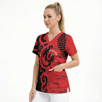 New Zealand Matariki Scrub Top Maori New Year Koru Pattern
