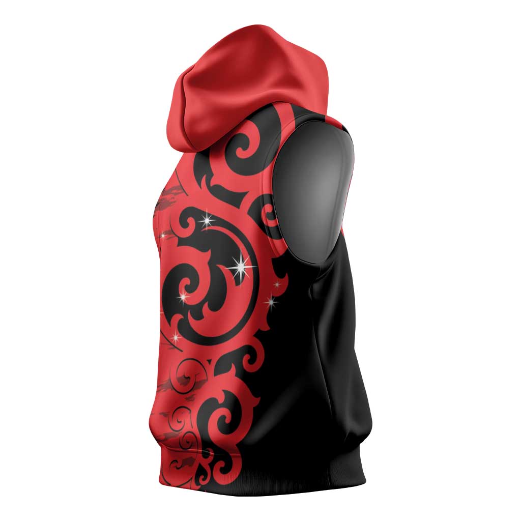 New Zealand Matariki Sleeveless Hoodie Maori New Year Koru Pattern LT22 - Polynesian Pride