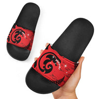 New Zealand Matariki Slide Sandals Maori New Year Koru Pattern LT22 - Polynesian Pride