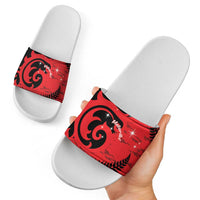 New Zealand Matariki Slide Sandals Maori New Year Koru Pattern LT22 - Polynesian Pride