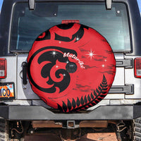 New Zealand Matariki Spare Tire Cover Maori New Year Koru Pattern LT22 Red - Polynesian Pride