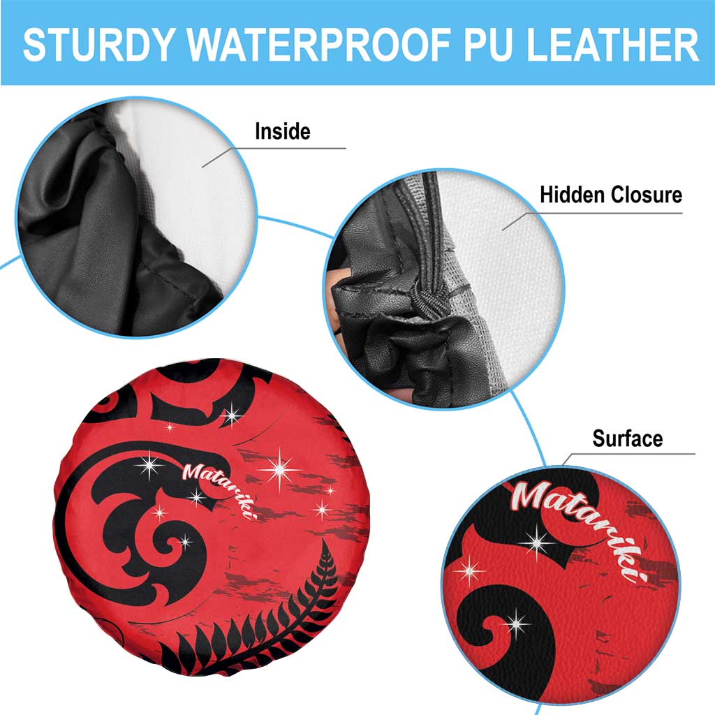 New Zealand Matariki Spare Tire Cover Maori New Year Koru Pattern LT22 - Polynesian Pride