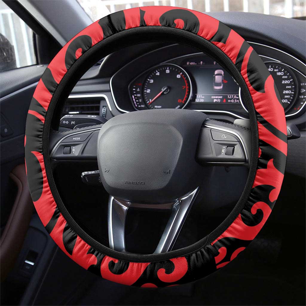 New Zealand Matariki Steering Wheel Cover Maori New Year Koru Pattern LT22 - Polynesian Pride