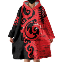New Zealand Matariki Wearable Blanket Hoodie Maori New Year Koru Pattern LT22 - Polynesian Pride