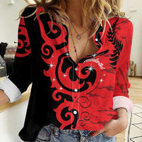 New Zealand Matariki Women Casual Shirt Maori New Year Koru Pattern