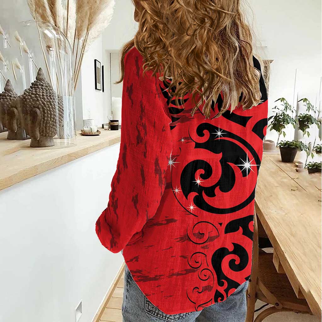 New Zealand Matariki Women Casual Shirt Maori New Year Koru Pattern