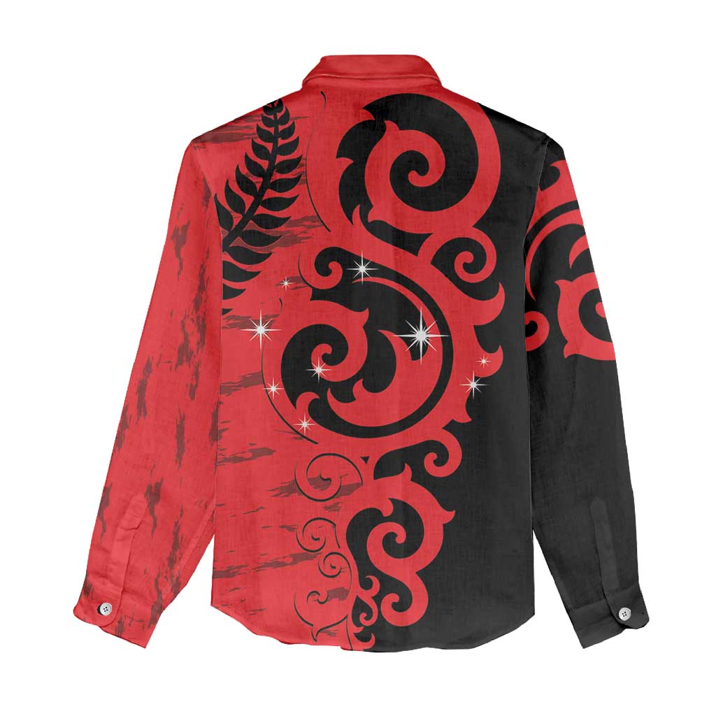 New Zealand Matariki Women Casual Shirt Maori New Year Koru Pattern