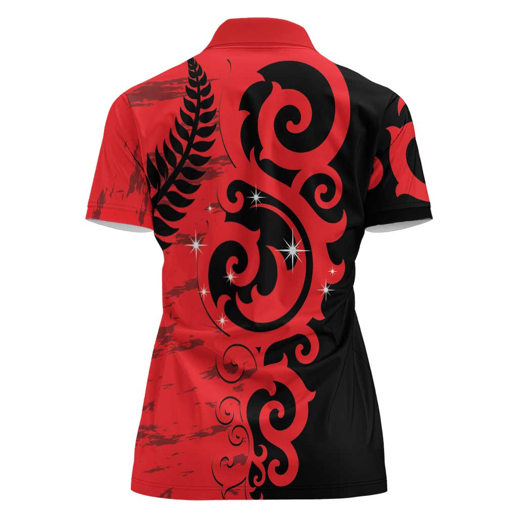 New Zealand Matariki Women Polo Shirt Maori New Year Koru Pattern LT22 - Polynesian Pride