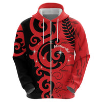 New Zealand Matariki Zip Hoodie Maori New Year Koru Pattern LT22 - Polynesian Pride