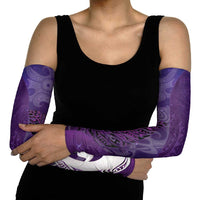New Zealand Matariki Arm Sleeves Maori Manaia Galaxy Silver Fern Purple Color